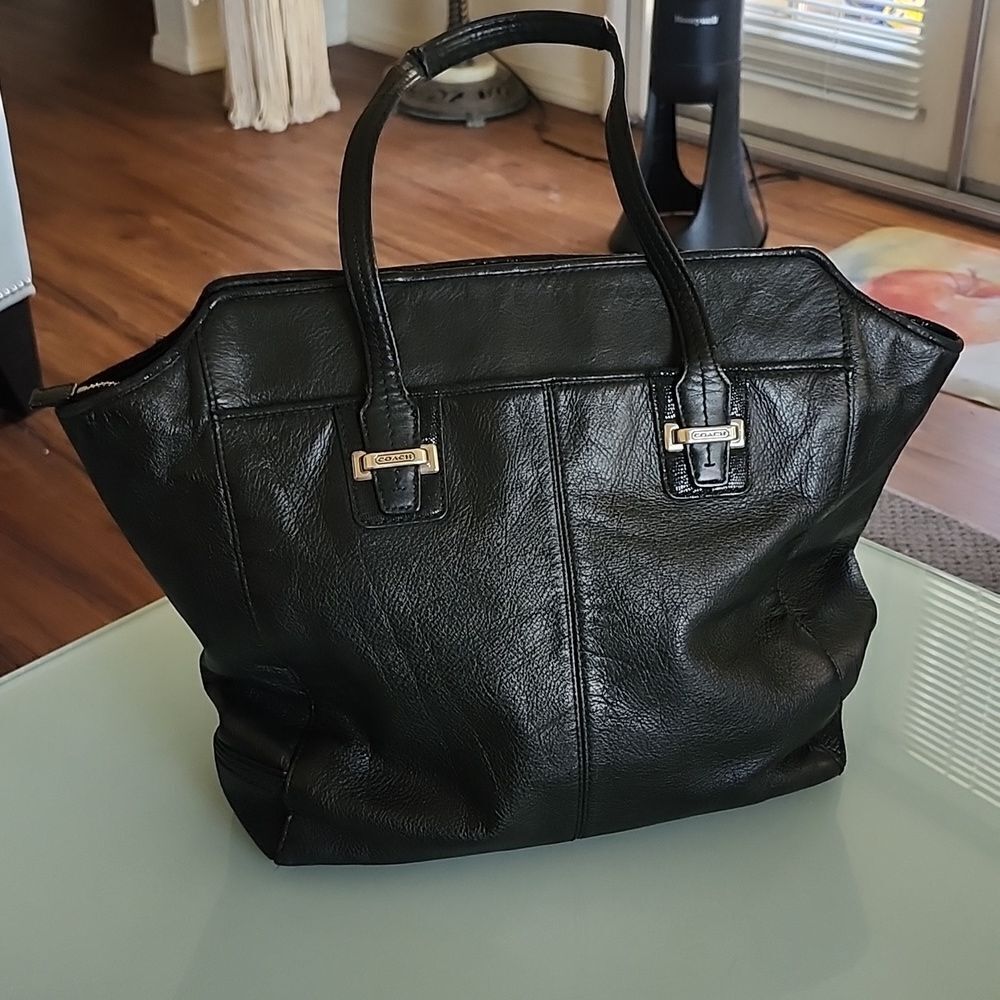 Coach Taylor Alexis Leather Carryall Tote Bag 90's Y2K Polished Sophisticated